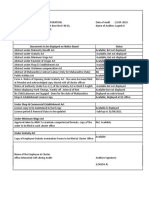 Statutory Compliance Check List