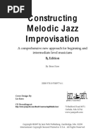 C Onstructing Melodic Jazz Improvisation: A Comprehensive New Approach For Beginning and Intermediate Level Musicians