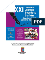 XXI Certamen Literario "Evaristo Bañón"  Caudete 2017