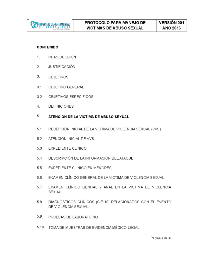 Protocolo de Atención a Víctimas de Abuso | PDF | Violencia | Control ...