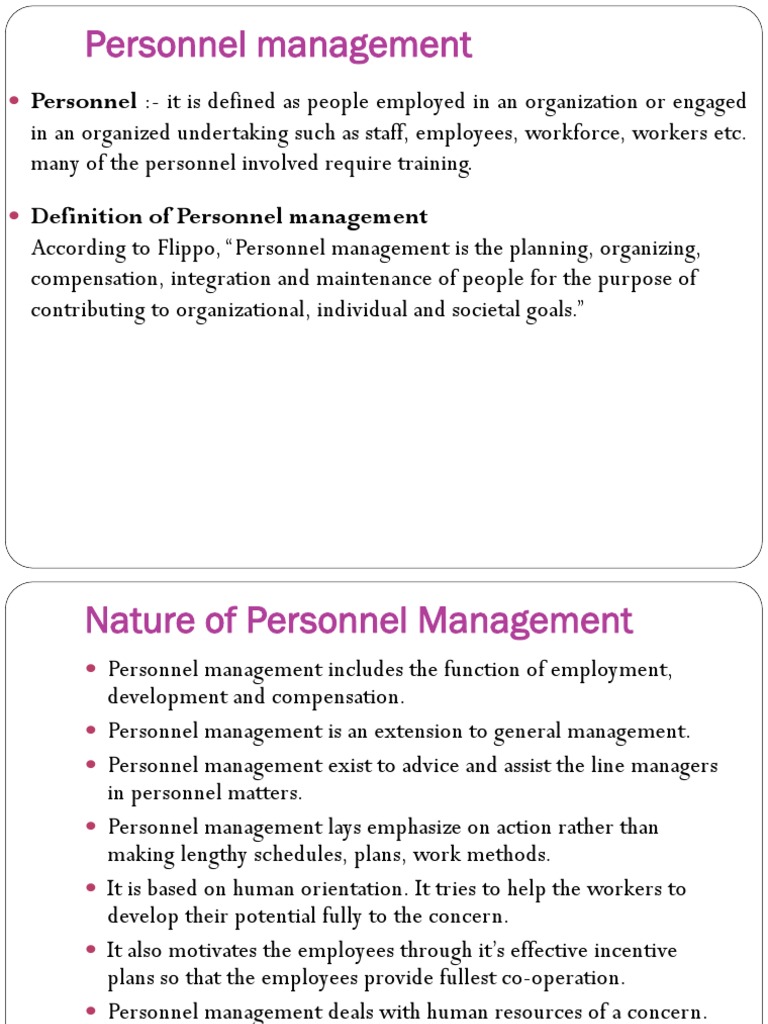 Overview of Personnel Management | PDF | Occupational Safety And Health ...