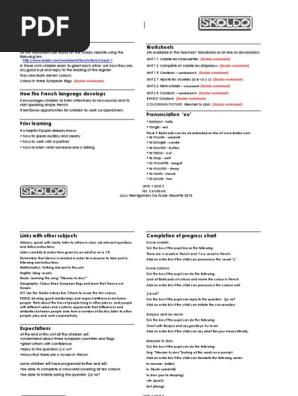 French Book One Complete Scheme Of Work Pdf Pdf Grammatical Gender French Language