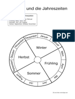 Jahreszeitenuhr Meteorologisch Ausmalen