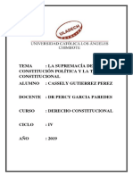 La Supremacía de La Constitución Política y La Técnica Constitucional