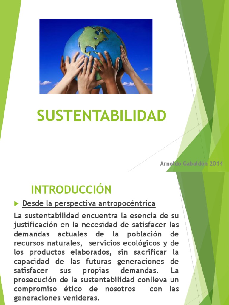 Sustentabilidad Arnoldo Gabaldón 2014 Sustentabilidad