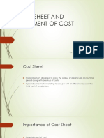 Cost Sheet and Statement of Cost