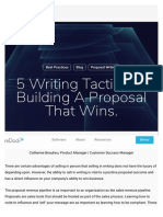 5 Writing Tactics - Building A Proposal That Wins