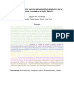 Modelo de Machine Learning para El Analisis Predictivo de La Gestion de Reservas en El Hotel Daniel