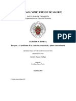 Dopazo, Antonio, Bergson y El Problema de La Creaciòn, Conciencia y Plano Trascendental PDF