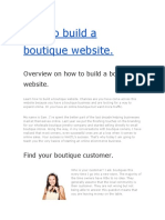 How To Build A Boutique Website