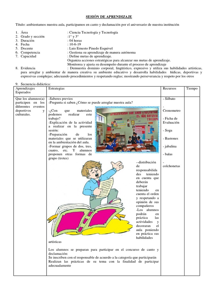 Ambientación del Aula por Aniversario | PDF | Salón de clases | Evaluación