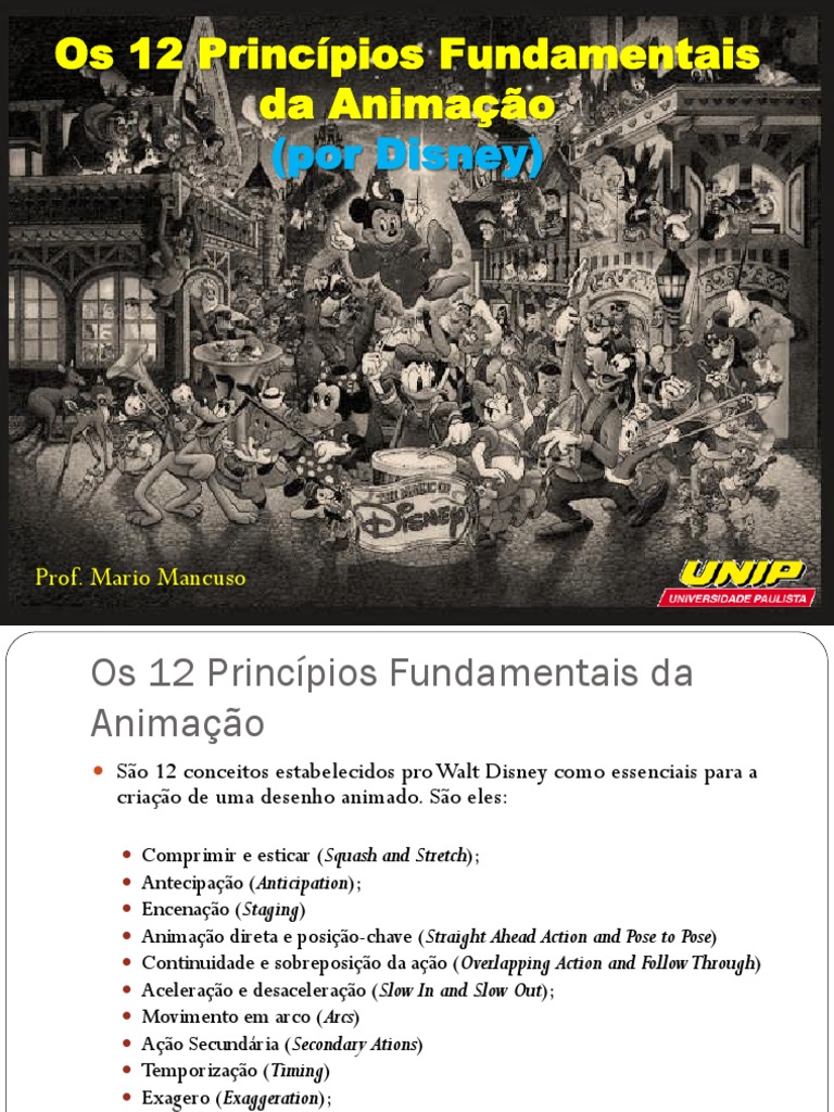 12 Princípios Fundamentais Da Animação PDF | PDF