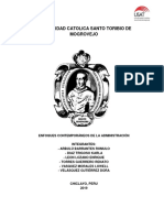 Enfoques contemporáneos de la administración en la Universidad Católica Santo Toribio de Mogrovejo