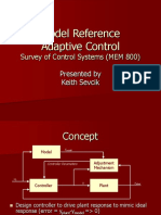 Model Reference Adaptive Control: Survey of Control Systems (MEM 800)