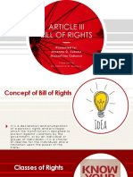 Article Iii Bill of Rights: Presented To: Jhoannaq. Cabebe Jhazzellinecabonce