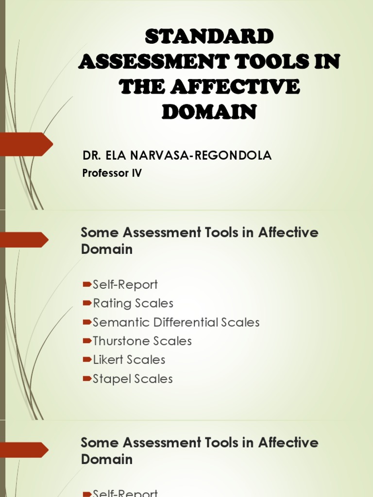 Affective Assessment Tools Likert Scale Affect (Psychology)