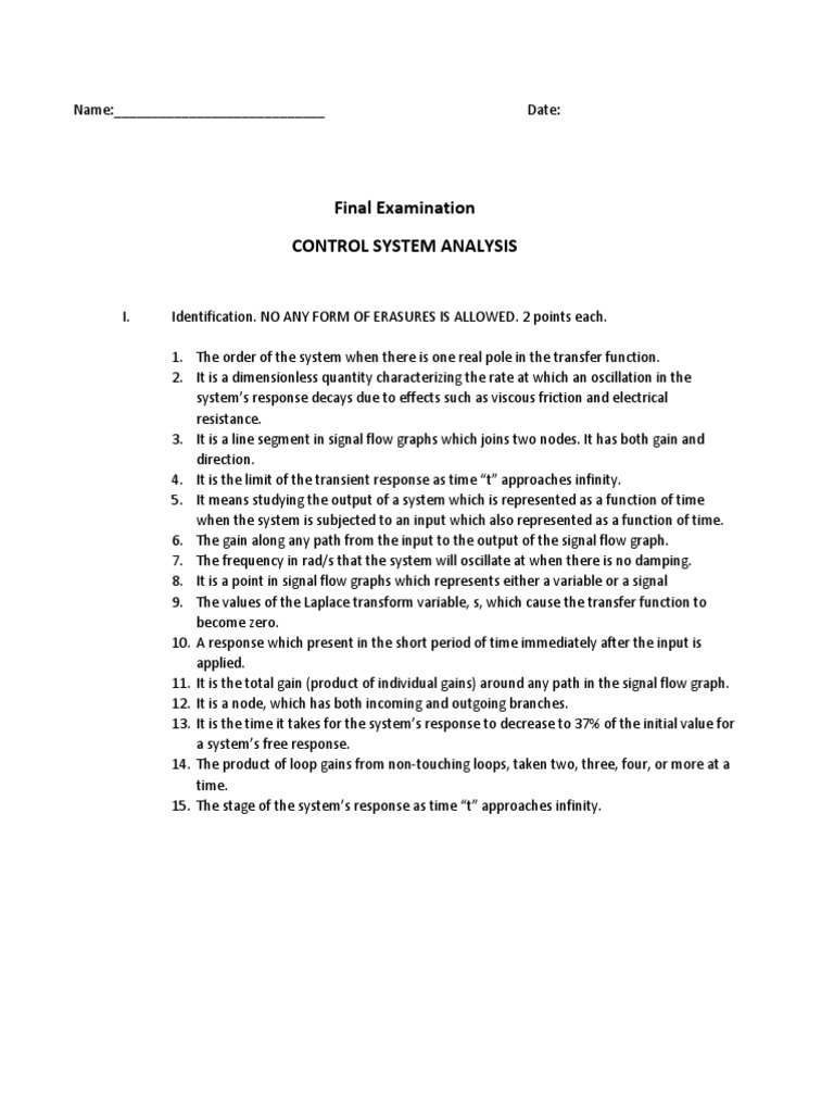 Control System Analysis and Design | PDF | Control Theory | Electrical ...