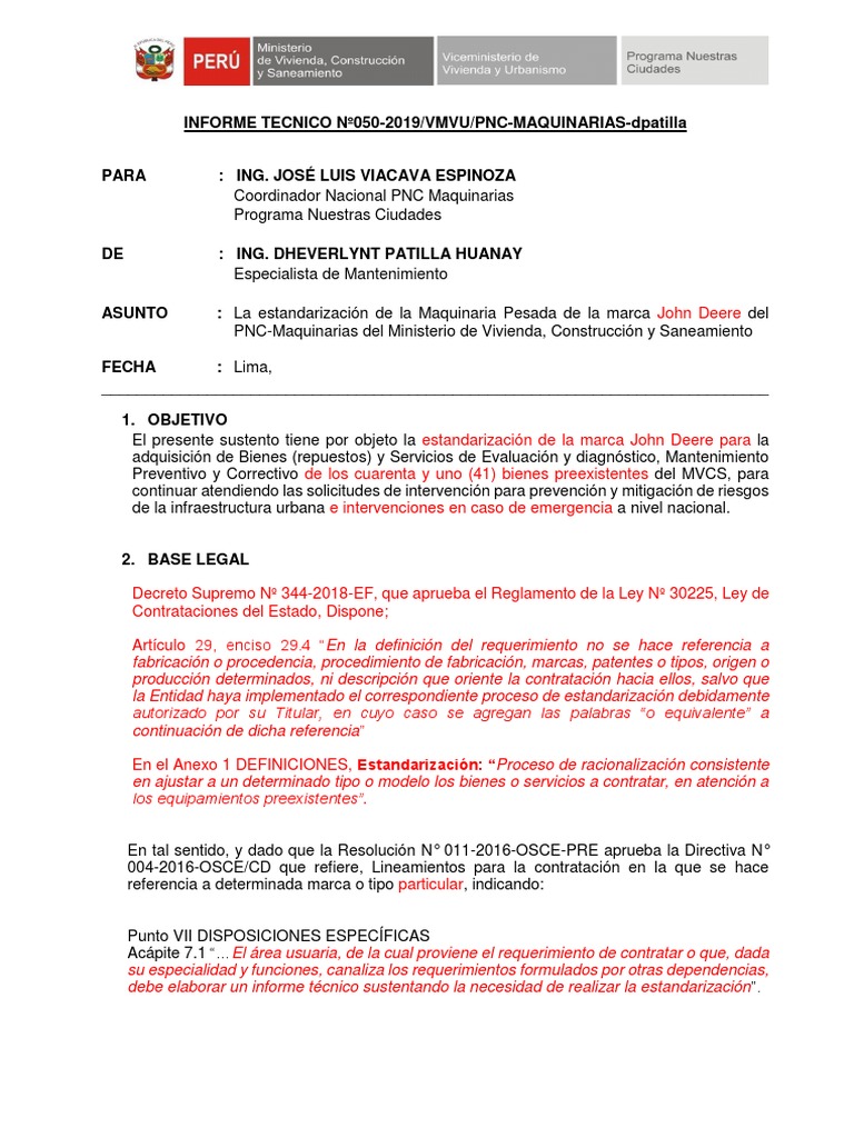 55 Informe Tecnico Corregido Estandariz de Los Servic A Maq Jd-3 Con  Repuestos, PDF, Ingeniería de confiabilidad