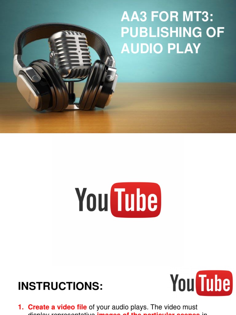 Aa3 For Mt3: Publishing of Audio Play | PDF