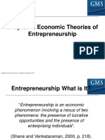 FileEnt Con & Iss Chapter 2 Economic Theories of Entrepreneurship