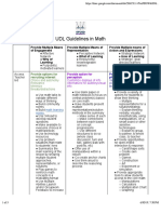 UDL Guidelines in Math