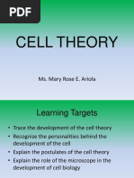 Cell Theory: Ms. Mary Rose E. Ariola