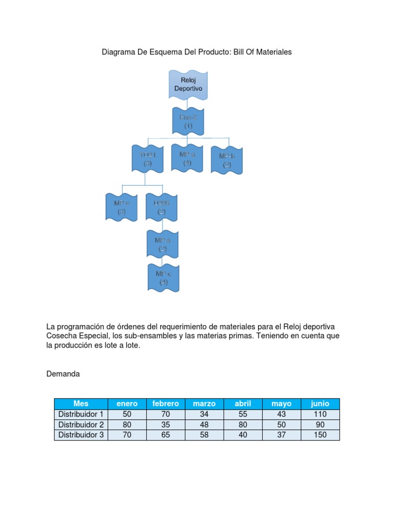 Diagrama De Esquema Del Producto.docx  Inventario  Business  Prueba