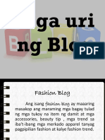 Mga Uri NG Blog