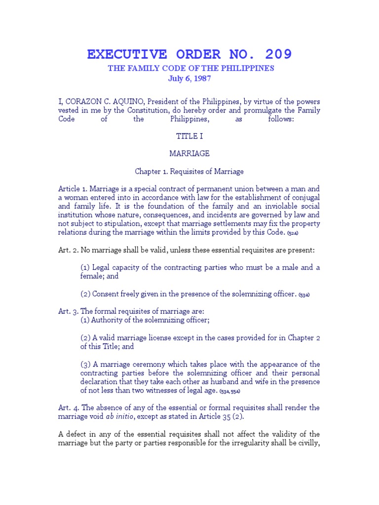 Family Code Philippines | PDF