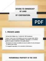 Limitations To Ownership of Land