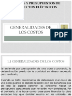 Costos y presupuestos de proyectos eléctricos