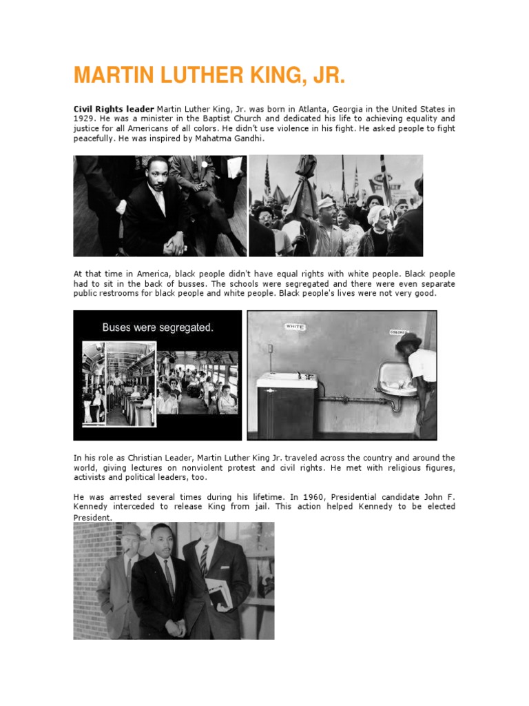 Martin Luther King Jr.: Civil Rights Icon | PDF | Martin Luther King Jr ...