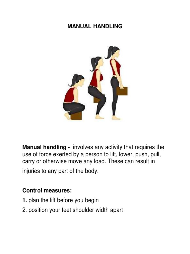 Proper Lifting Techniques and Preventing Back Injuries Through Safe Manual Handling Practices on
