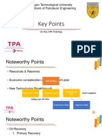 Key Points: Yangon Technological University Department of Petroleum Engineering