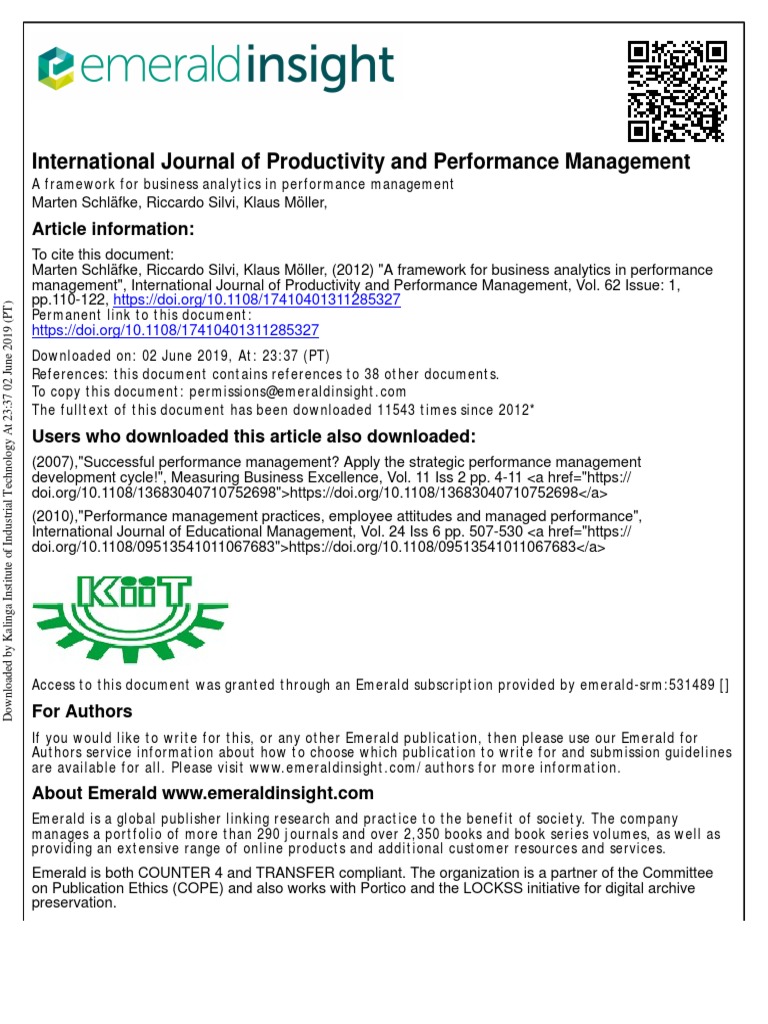 Business Analytics in Performance Management | PDF | Analytics | Data ...