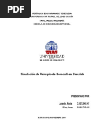 Simulink Ecuacion de Bernoulli