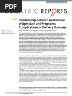 Relationship Between Gestational Weight Gain and Pregnancy Complications or Delivery Outcome