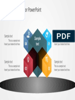 3D Cube Diagram For Powerpoint: Sample Text