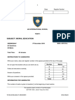 Moral Education Paper Year 5