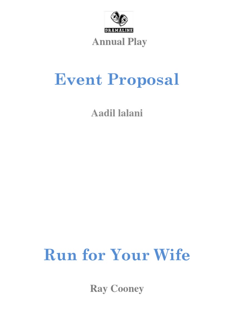 Annual Play Proposal: Run for Your Wife | PDF | Violence