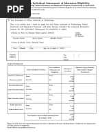 Assesment Admission Eligibility 2019