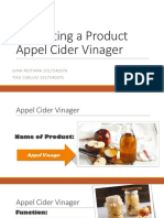 Presenting A Product Appel Cider Vinager: GINA RESTIARA 2017340076 TIKA CARLUSI 2017340075