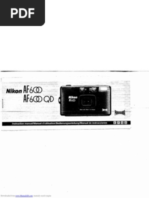 【動作確認OK】Nikon　AF600 Af600 PDF | PDF | Autofocus | Shutter (Photography)