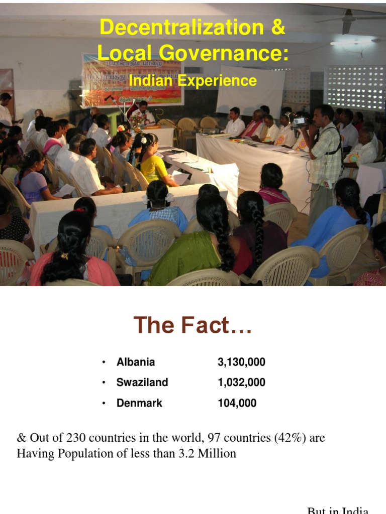 Decentralization in Indian Local Governance | PDF | Government Of India ...