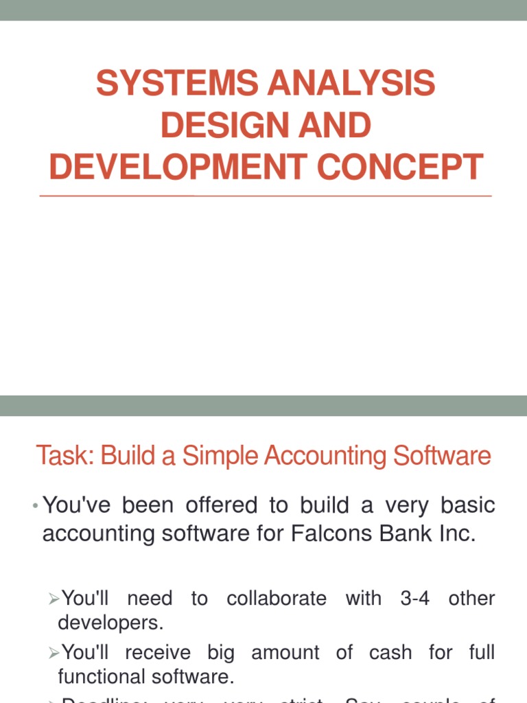 Systems analysis design and development concept pdf software