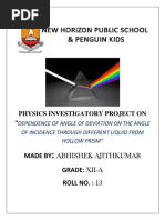 Refractive Index of Different Liquids Using Hollow Prism | PDF | Prism ...