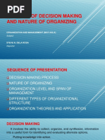 Concept of Decision Making and Nature of Organizing