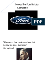 Ethics Followed by Ford Motor Company