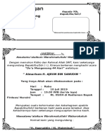 Contoh Undangan Do'a Mengenang 44 Hari