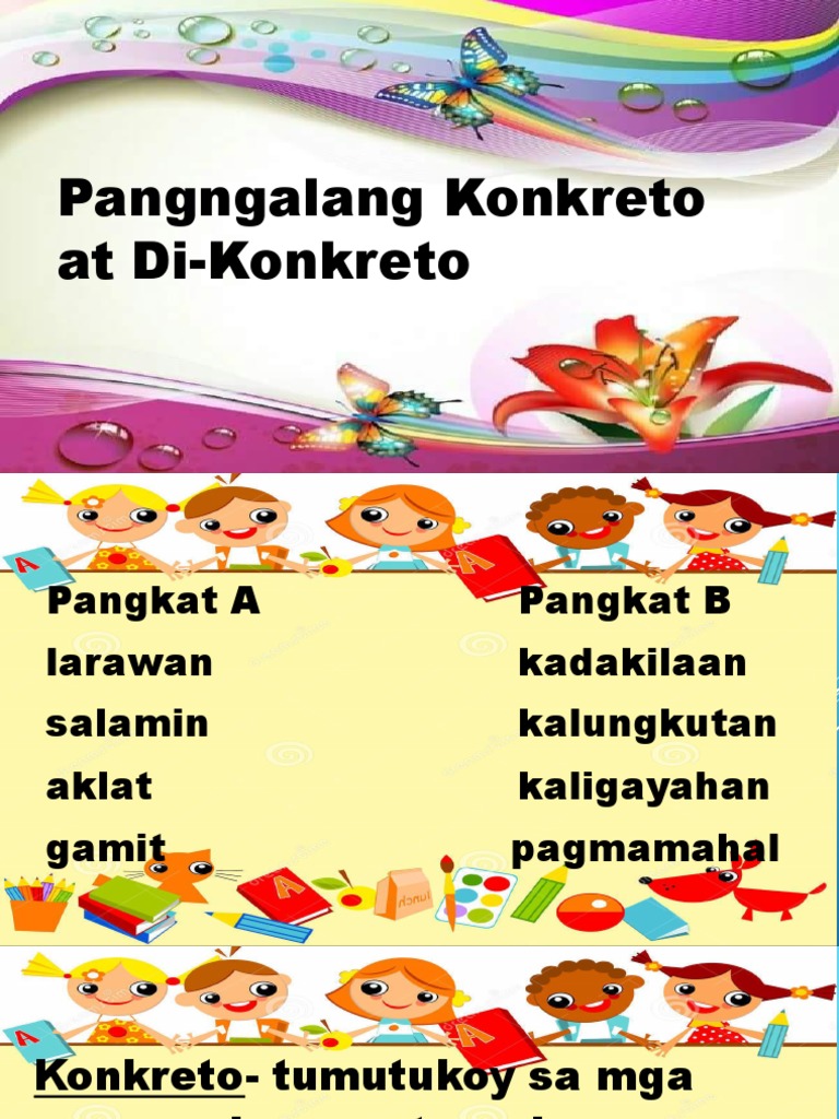 Ppt Kongkreto At Di Kongkretong Pangngalan